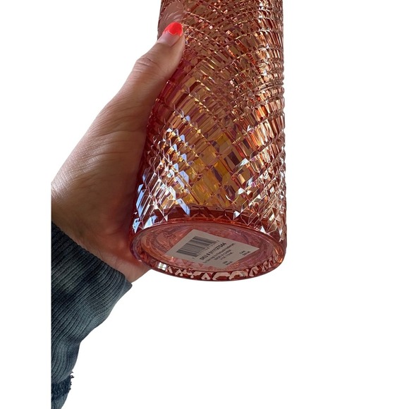 Starbucks 2024 Iridescent Pink Grid Studded Venti Tumbler 24 oz‎ Straw - Picture 4 of 5